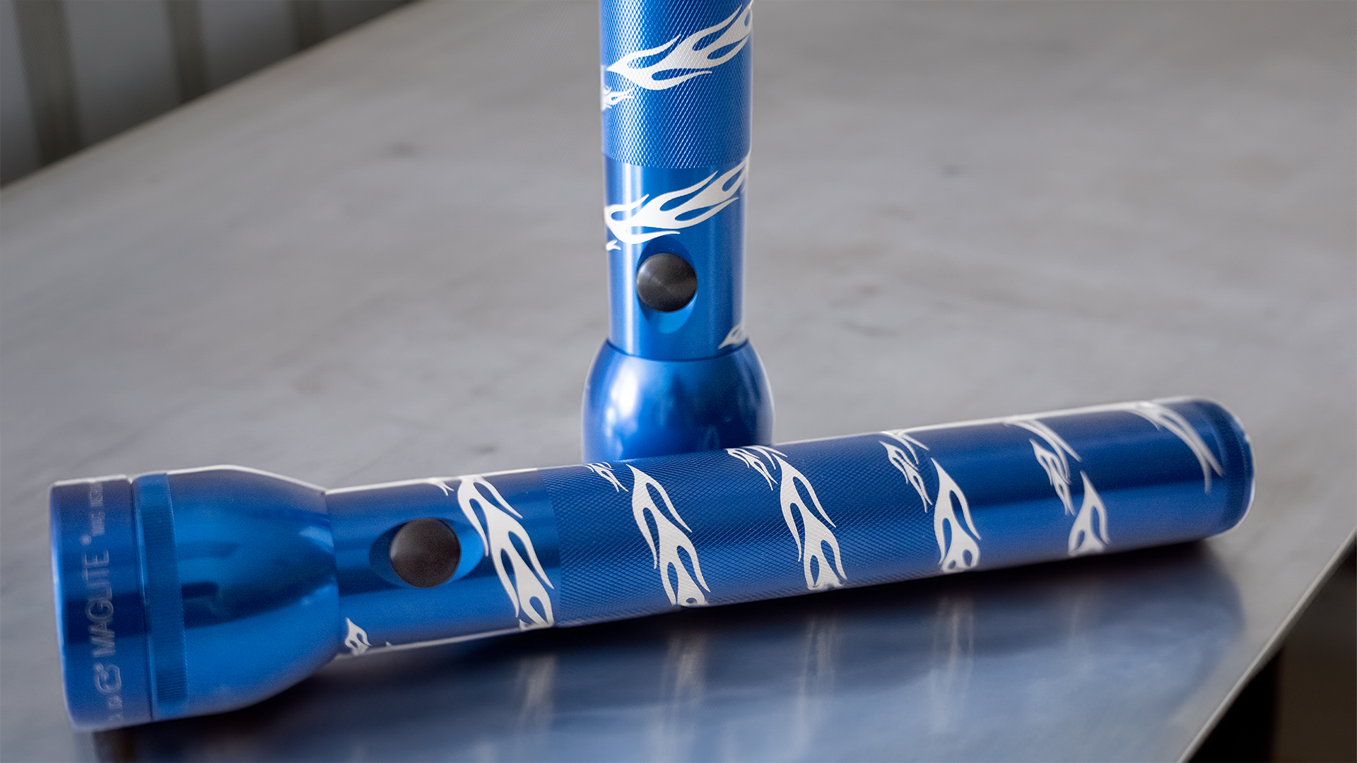 Laser engraved maglite flashlight